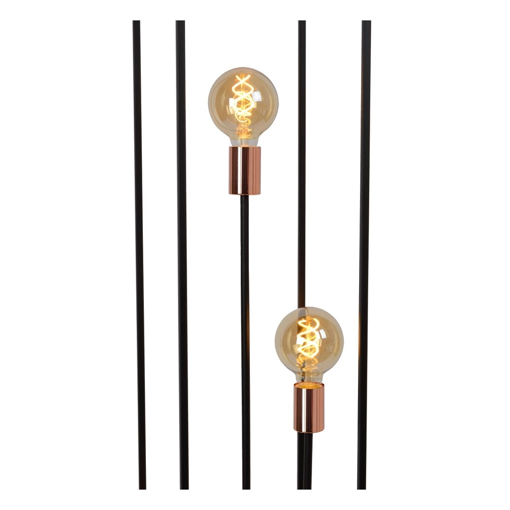Floor lamp Arthur 3-light black Lucide 5411212082909