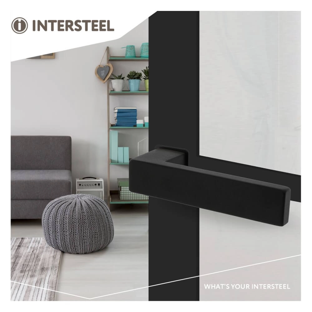 Tight door handle Amsterdam small rosette black Intersteel 8714186518793