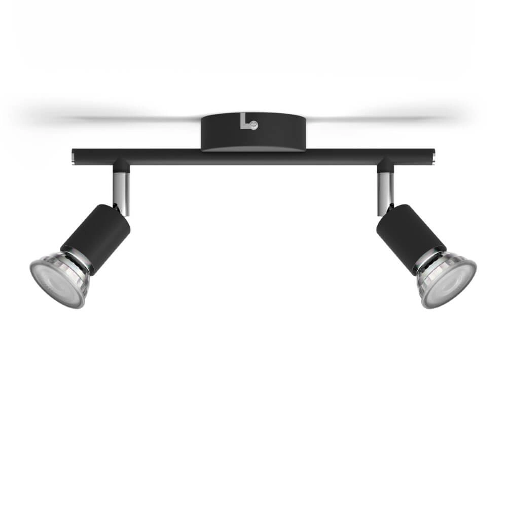 Black ceiling spotlight Limbali 2x GU10
