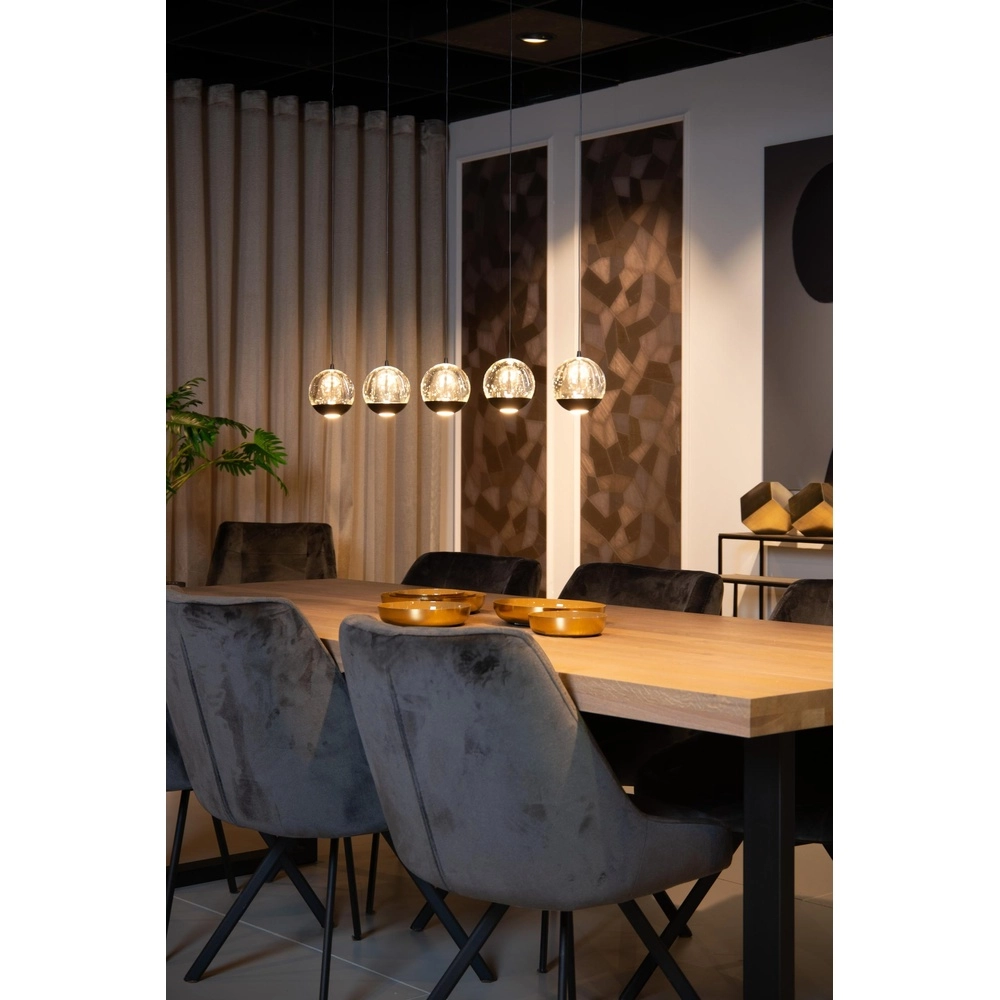 Design pendant lamp Sentubal 5-light black Lucide 5411212134578