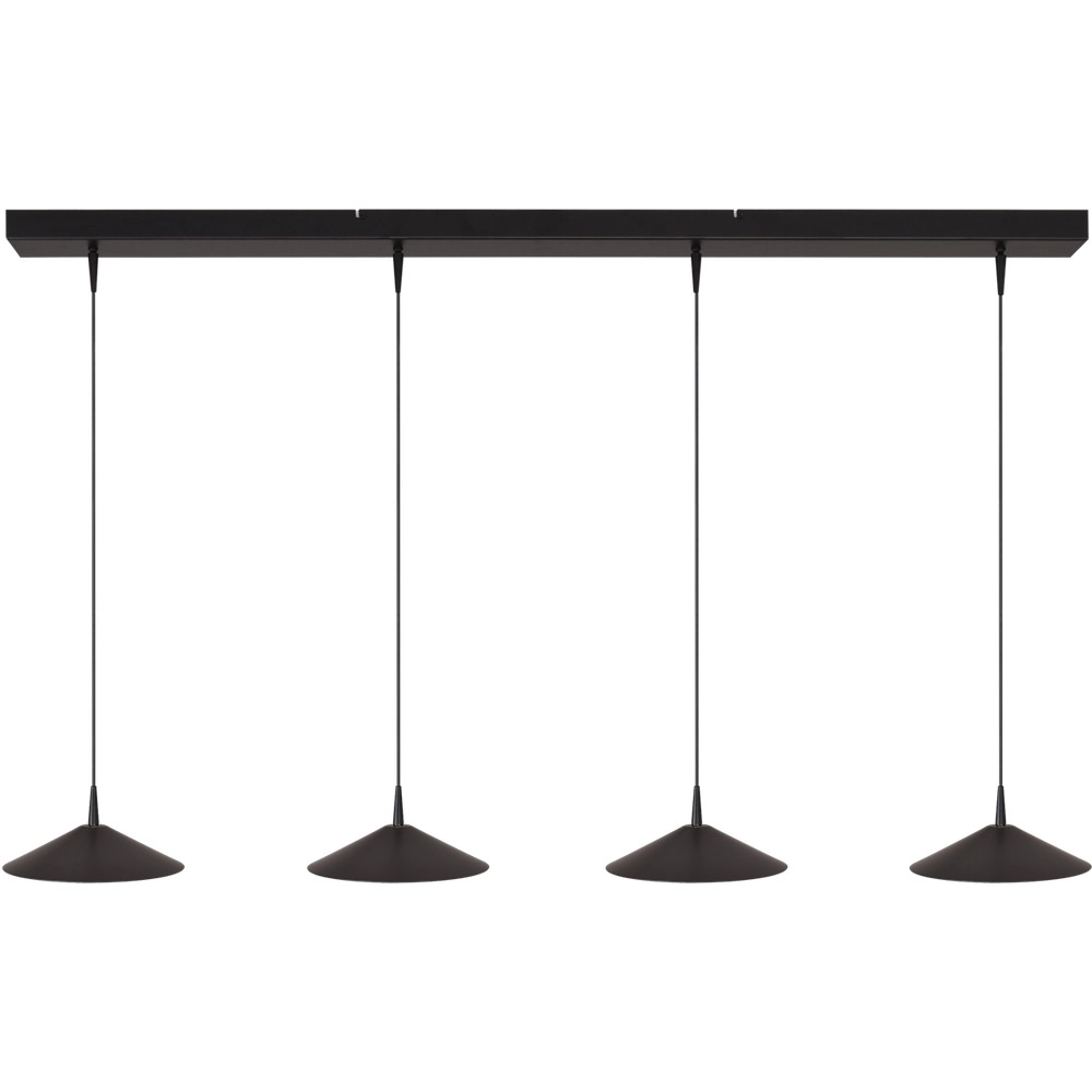 4-light pendant lamp Ceppo black Ø 22cm