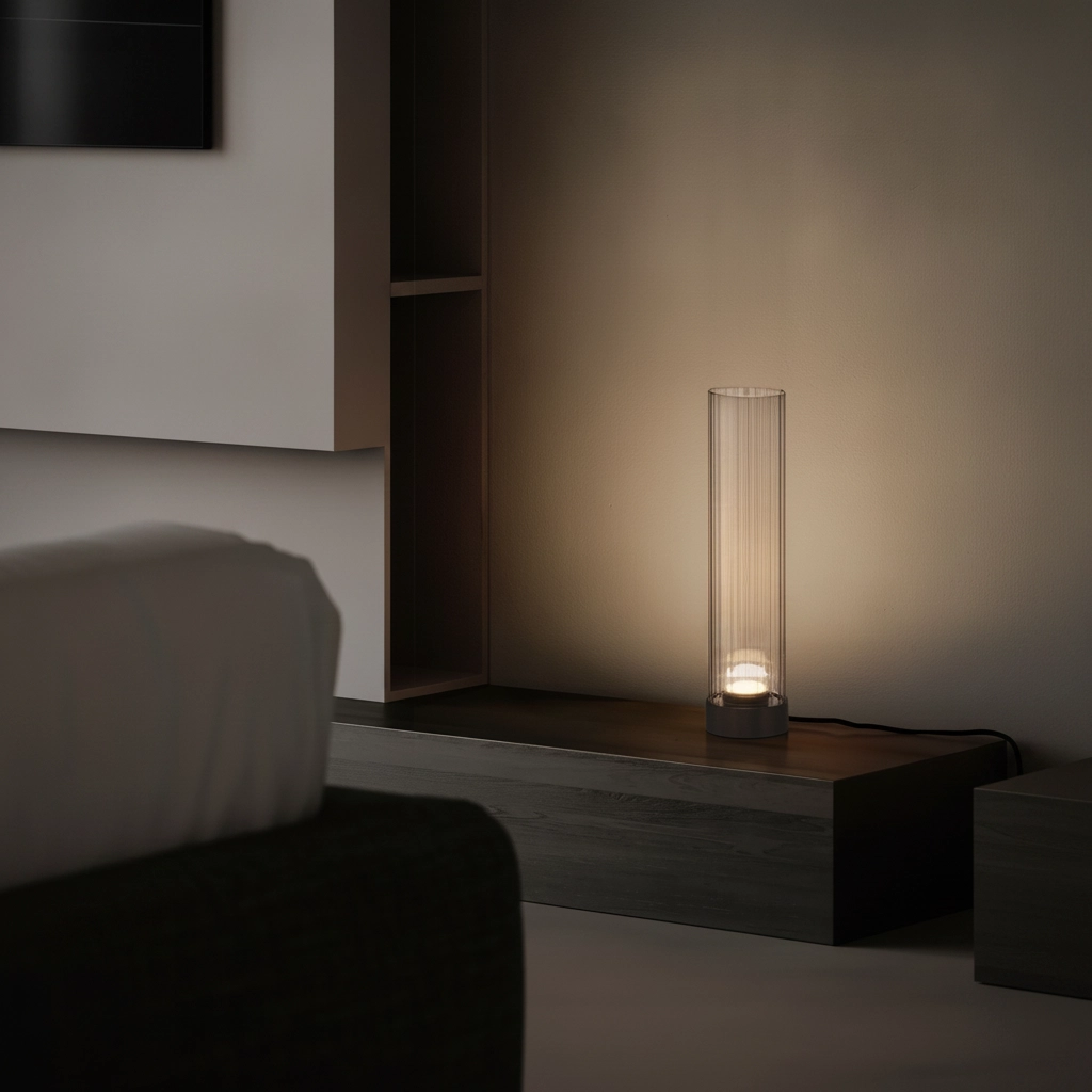 Design table lamp Brielle anthracite with mocha glass