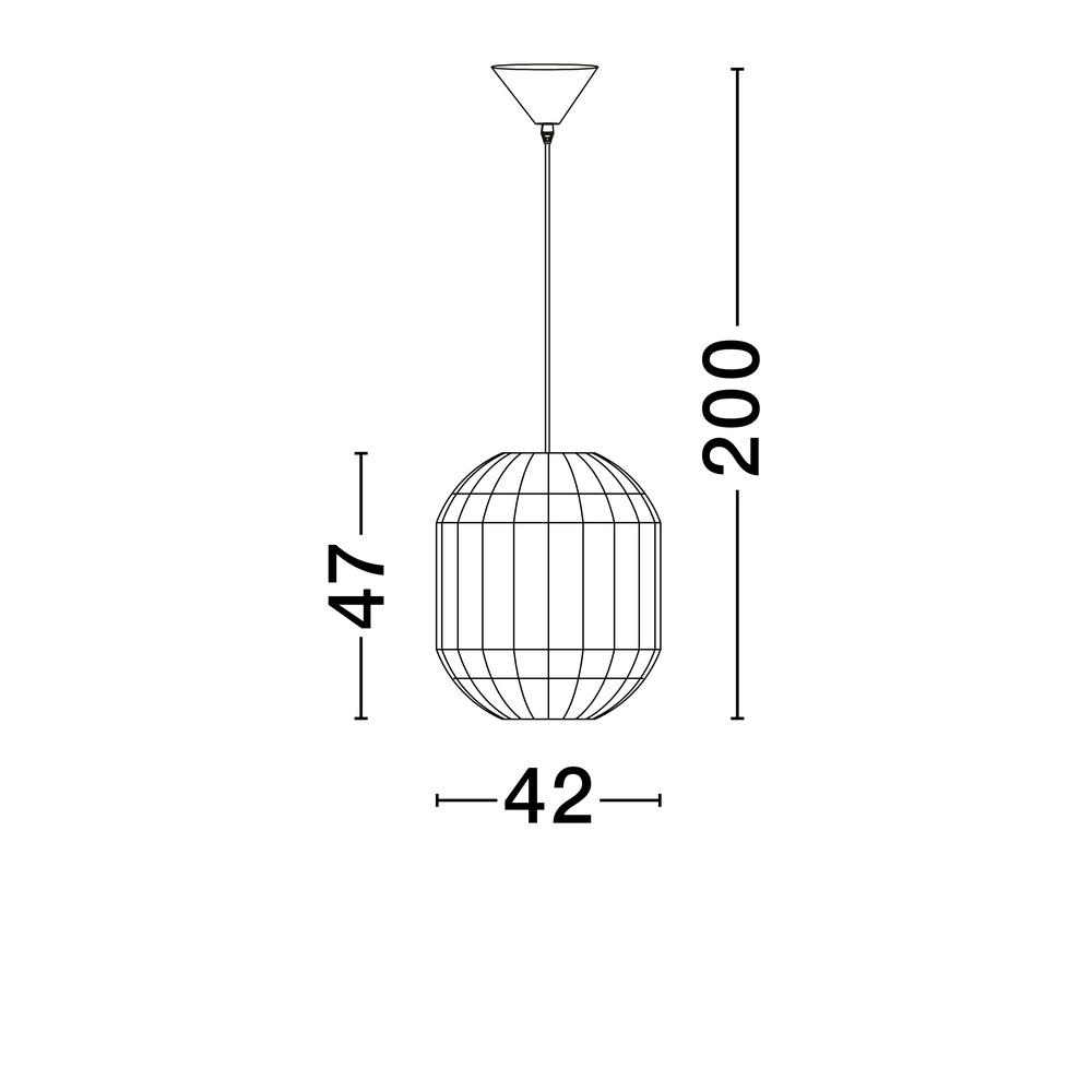 Pendant lamp Bola Scandinavian Ø 42cm Lyora 5212017452986
