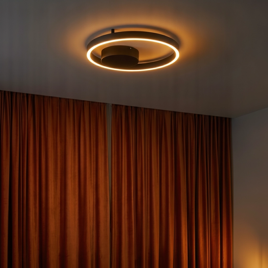 Ceiling lamp Hedra round Ø 40cm black