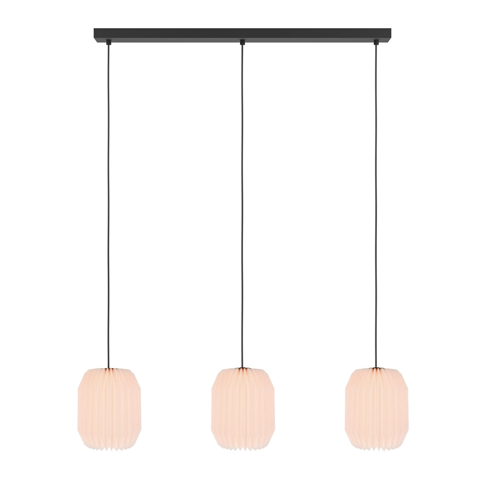 Dining table pendant lamp Belgrave 3x paper shade