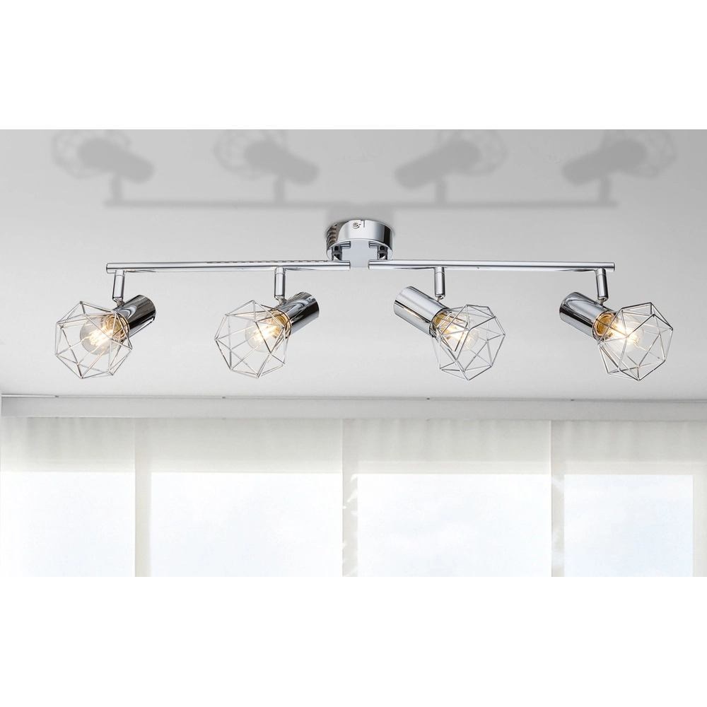 4-light ceiling lamp Xara I chrome Globo 9007371334292