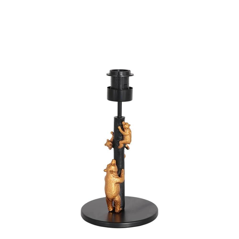 Table lamp Animaux Bears black with straw hood Steinhauer 8712746172133