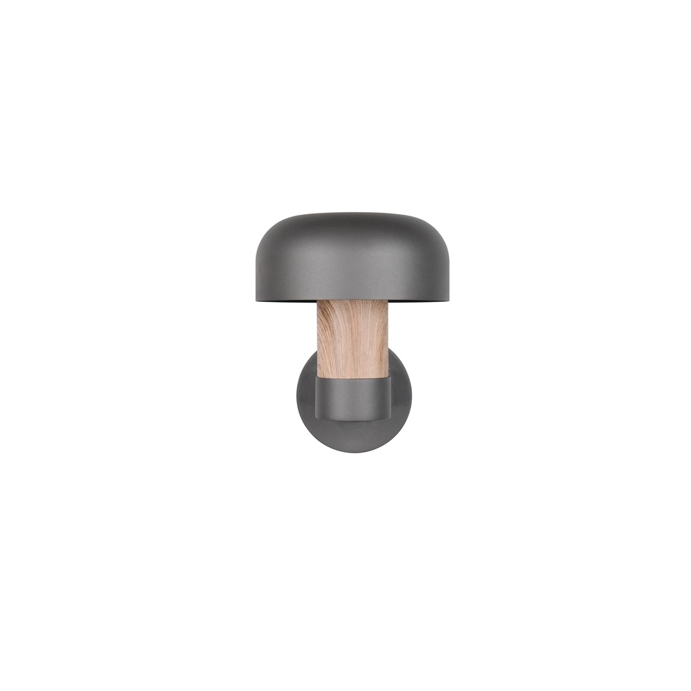 Wall lamp Fraser Grey with wood Trio 4017807648560