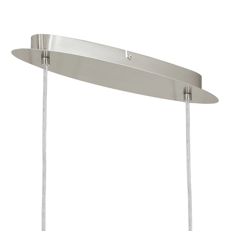 Pendant lamp Sendero Oval nickel matt with light wood brown Eglo 9002759961947