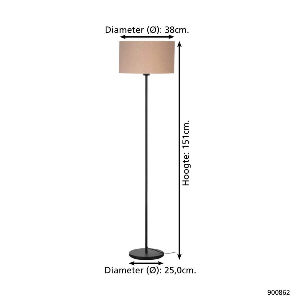 Japandi floor lamp Feniglia Eglo 9008606274437