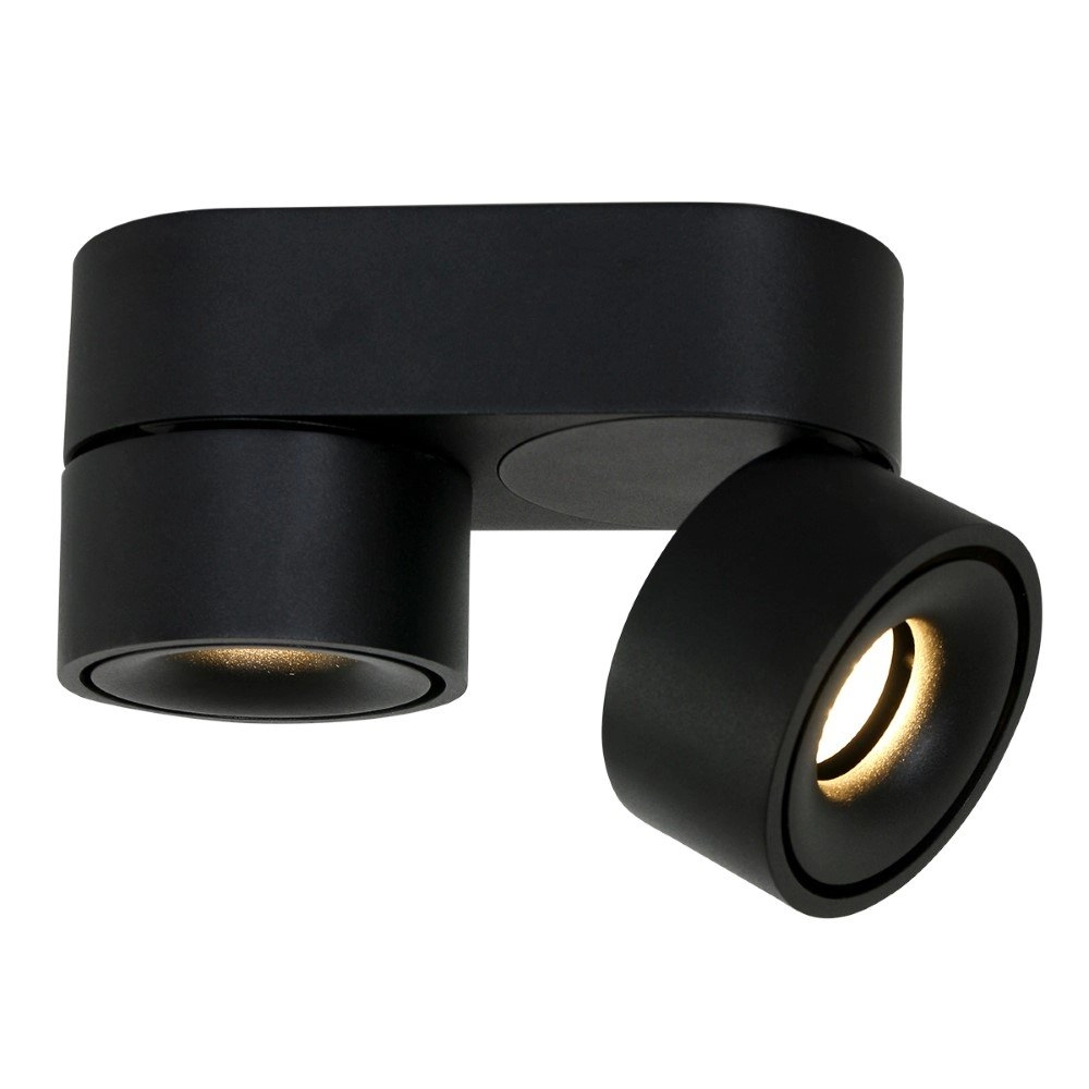 Spot lamp Fez Black 2-light black Steinhauer 8712746132502