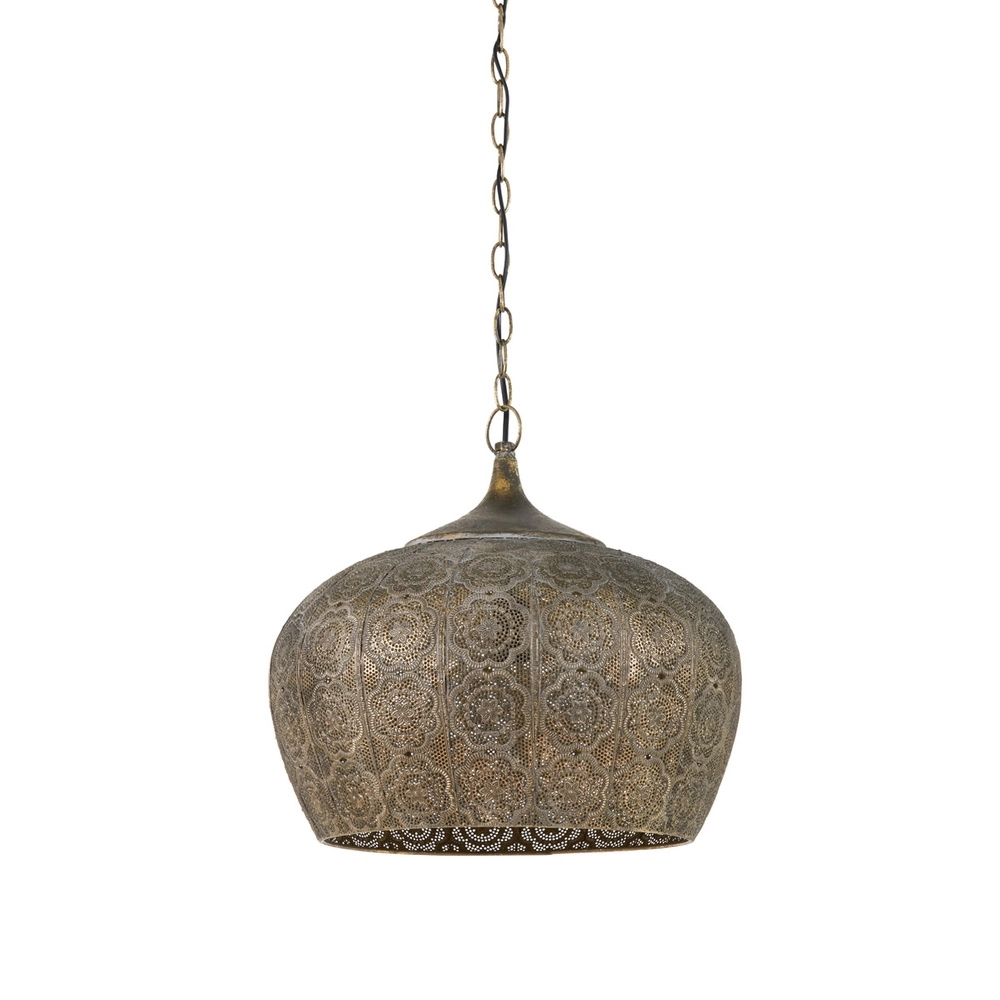 Pendant lamp Emine Ø 43.5cm brown Light & Living 8717807195342