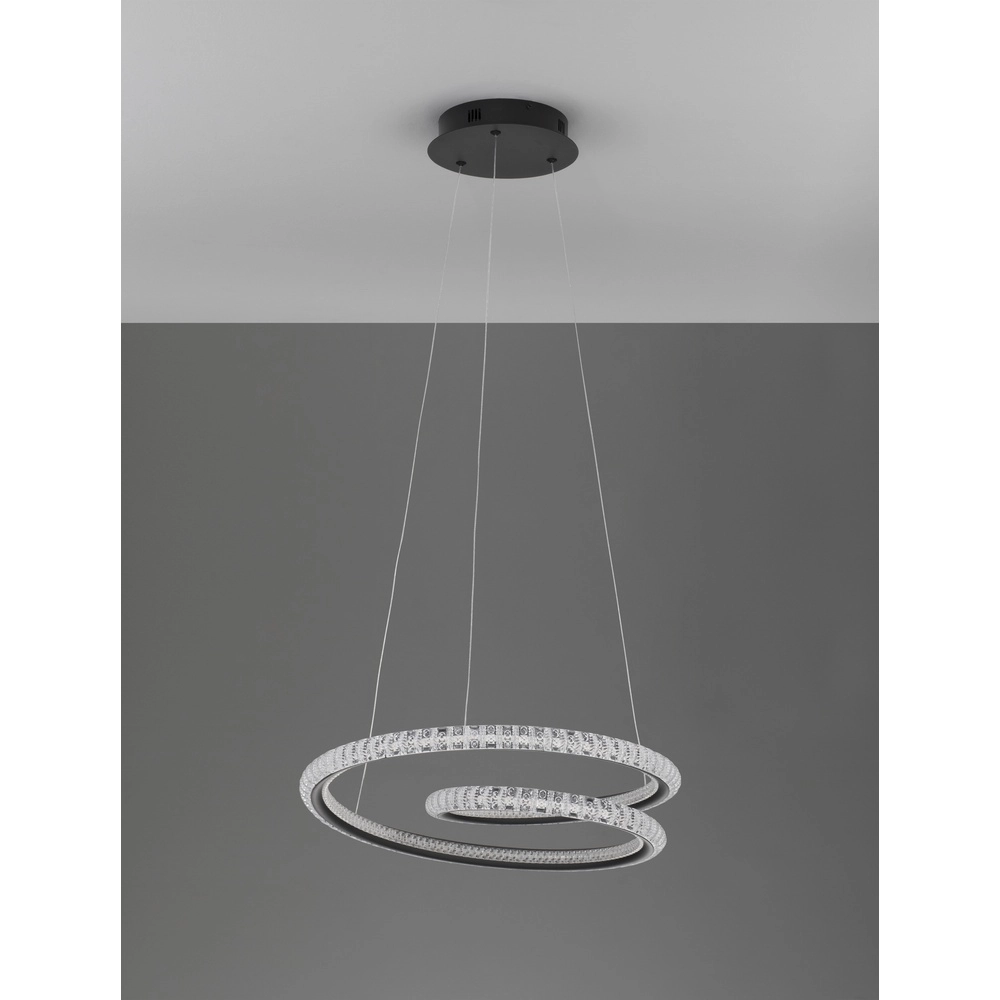 Design pendant lamp Ginevra black Ø 48cm Lyora 5212017433480