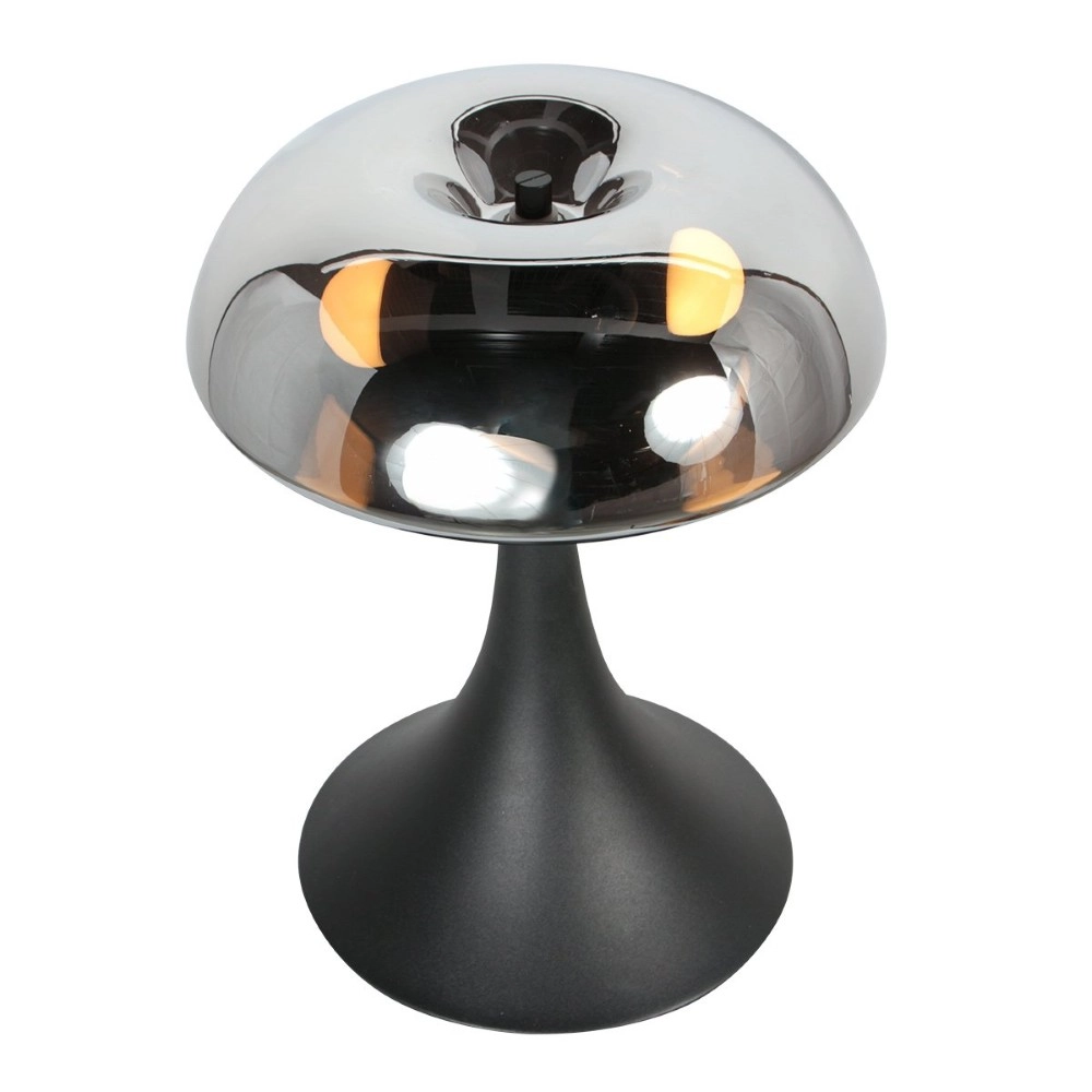 Table lamp Ancilla black with smoke glass