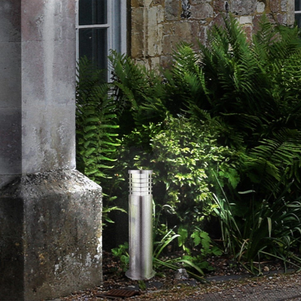 Stainless steel floor lamp Louvre 45cm Searchlight 5013874364739