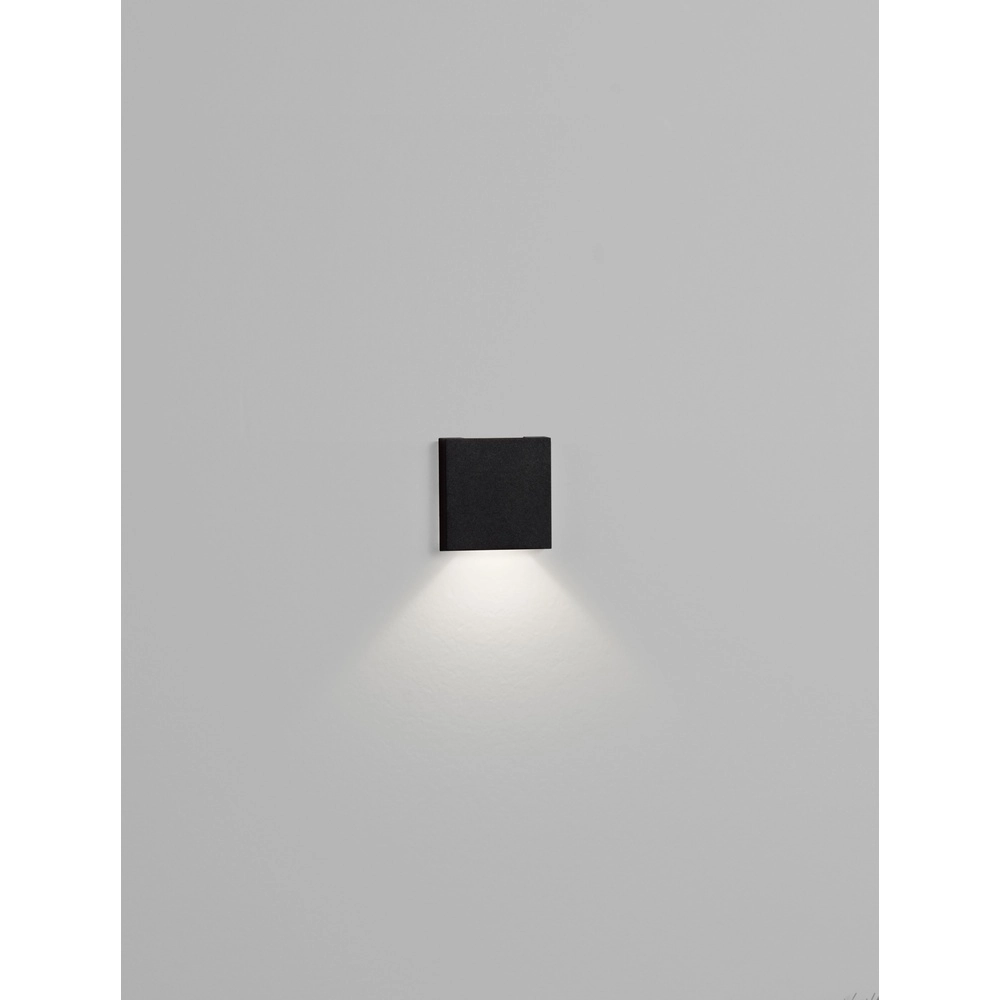 Square recessed light Iko Single Black