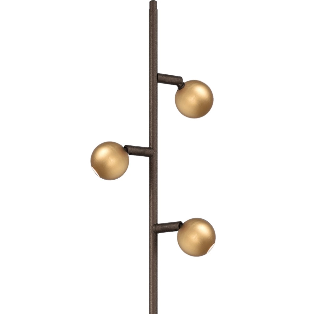 3-light floor lamp Talana cocoa brown with gold Masterlight 8718121427119