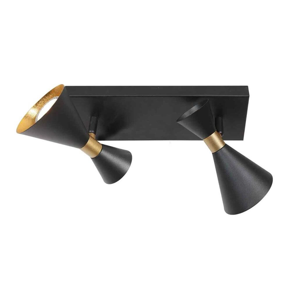 Design ceiling lamp Preto Black with Gold Double