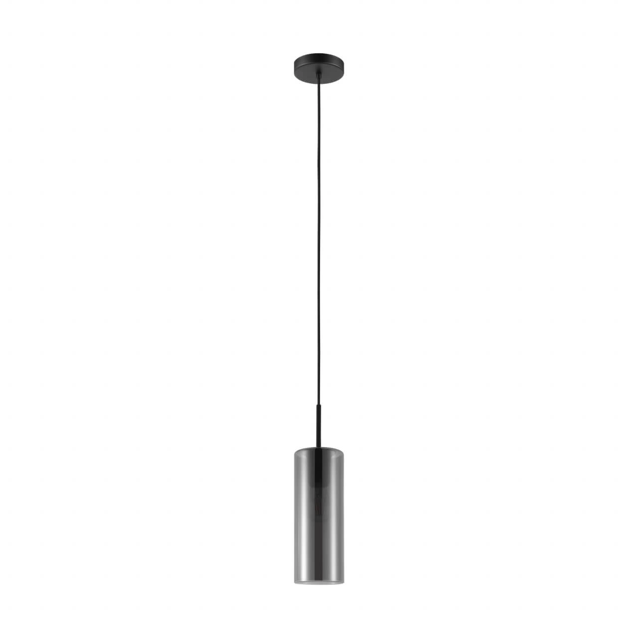 Glass hanging lamp Keyns black with smoke glass Eglo 9002759324667