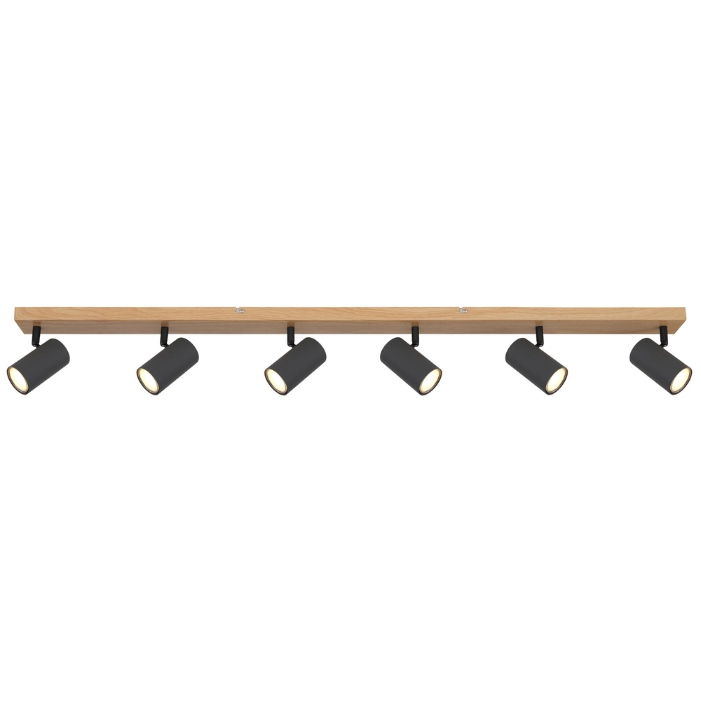 Ceiling lamp 6-lights Robby wood Globo 9007371436590