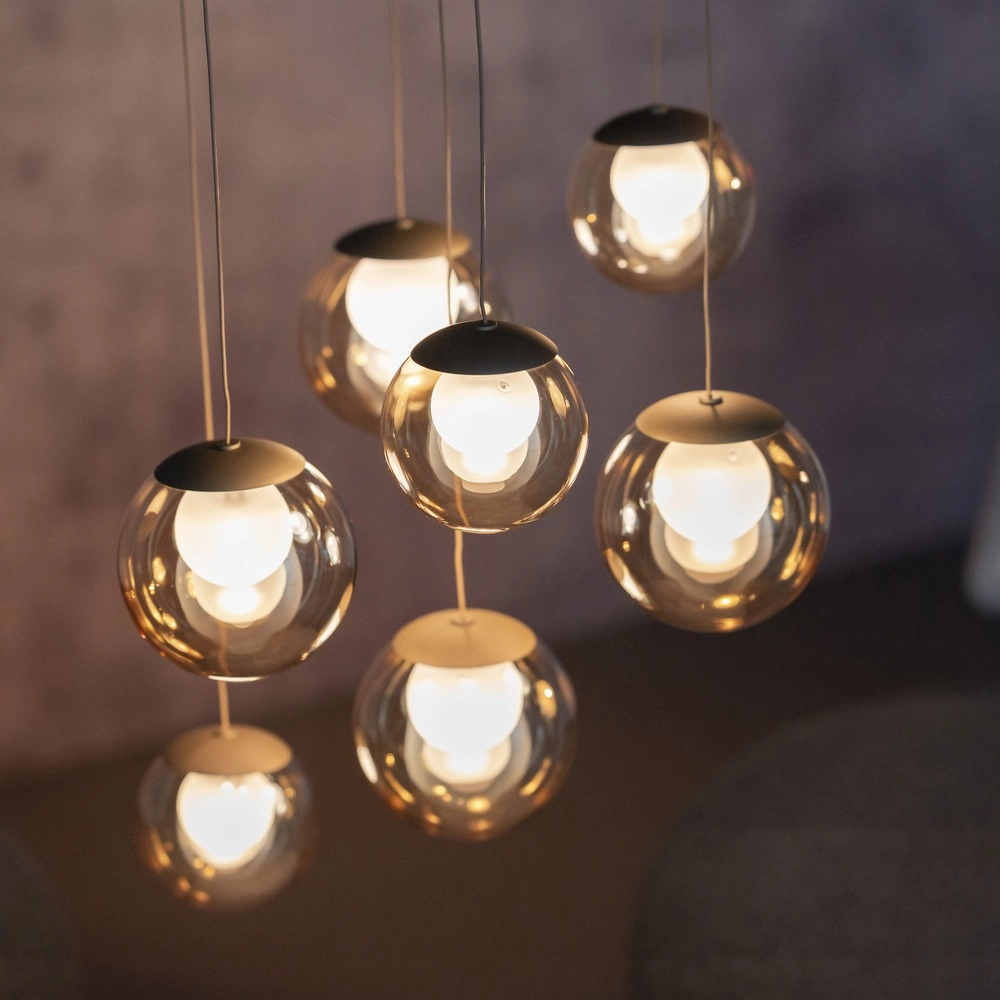 7-light pendant lamp Pure Popup Bronce Paul Neuhaus 4012248396681