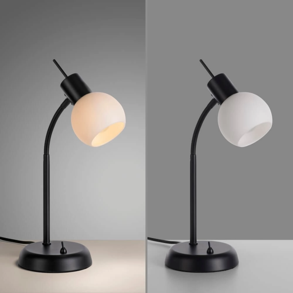Black table lamp Loki 1-light Just Light 4043689000813
