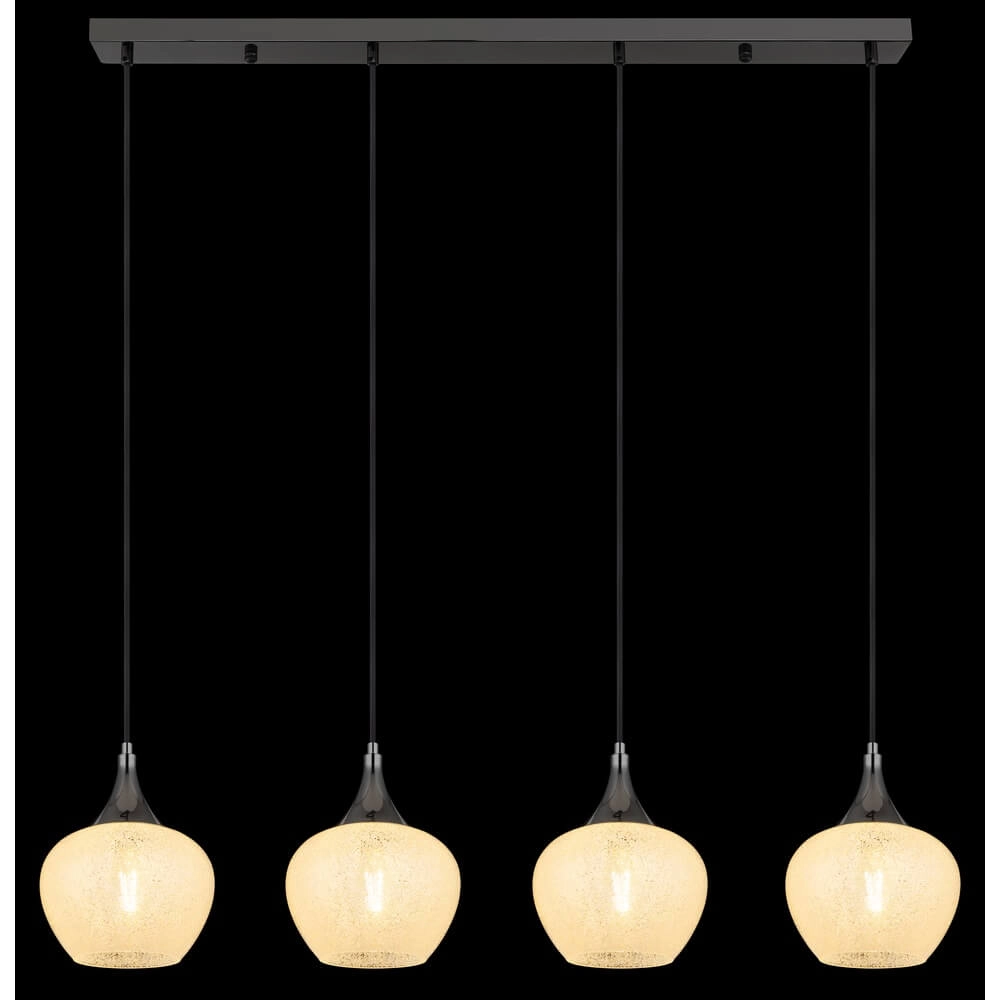 Anthracite pendant lamp Maxy with white glass 4-lights Globo 9007371456178