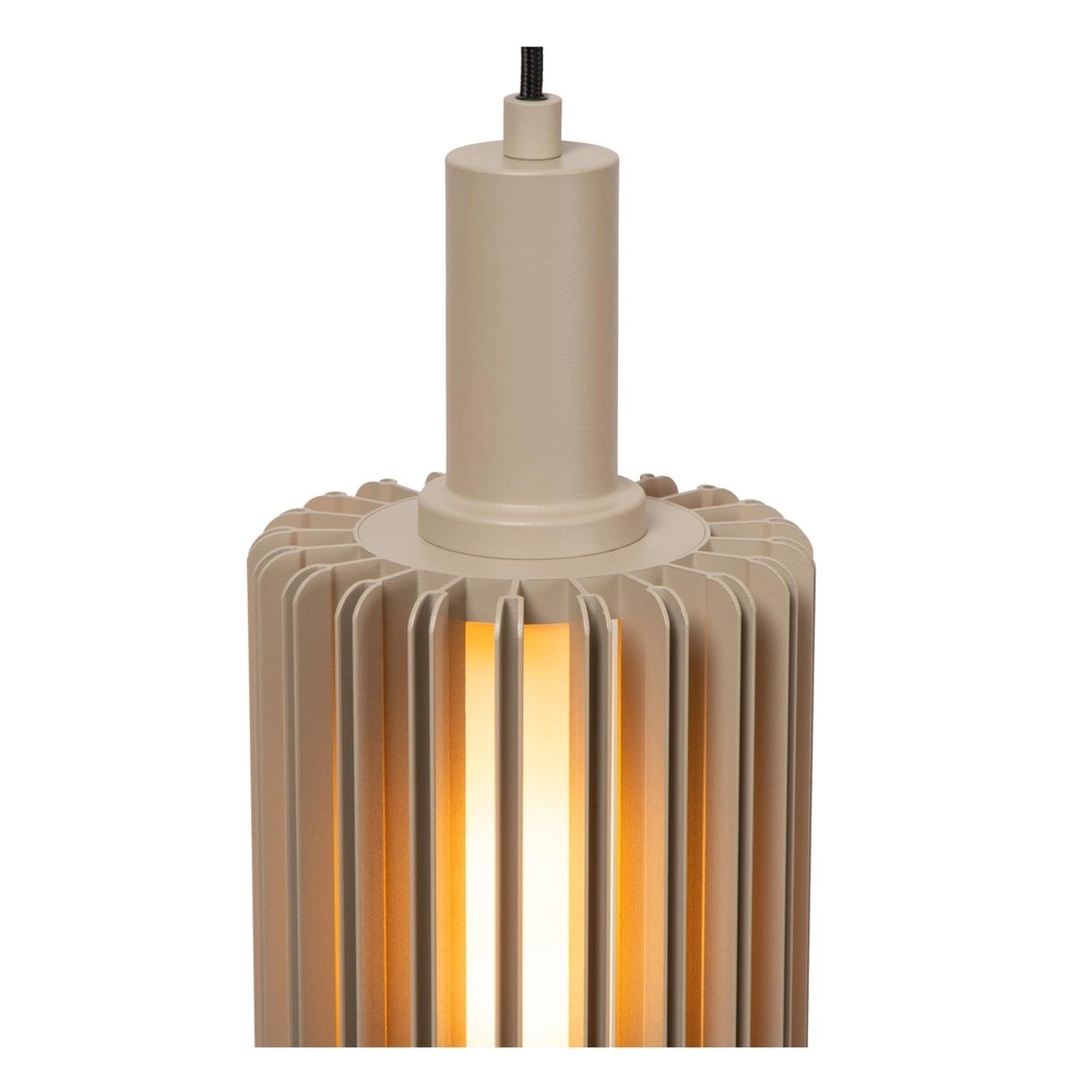 5-light pendant lamp Lambres straight taupe Lucide 5411212452979