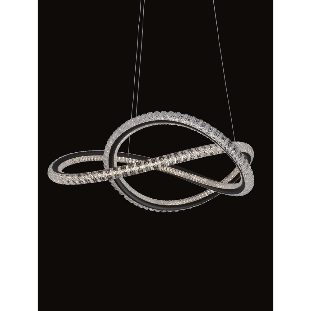 Design pendant lamp Ginevra black Ø 58cm Lyora 5212017433473