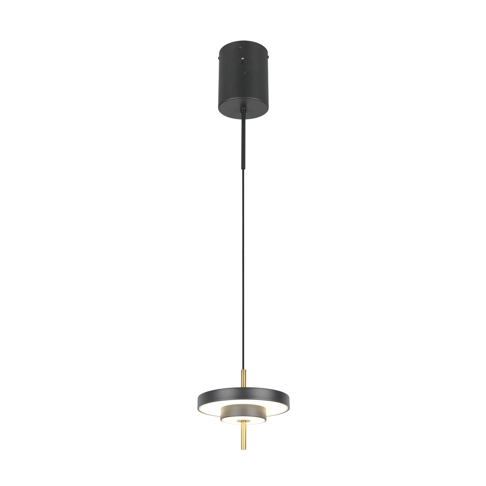 Design pendant lamp Keaton black with gold Ø 20cm Trio 4017807653304