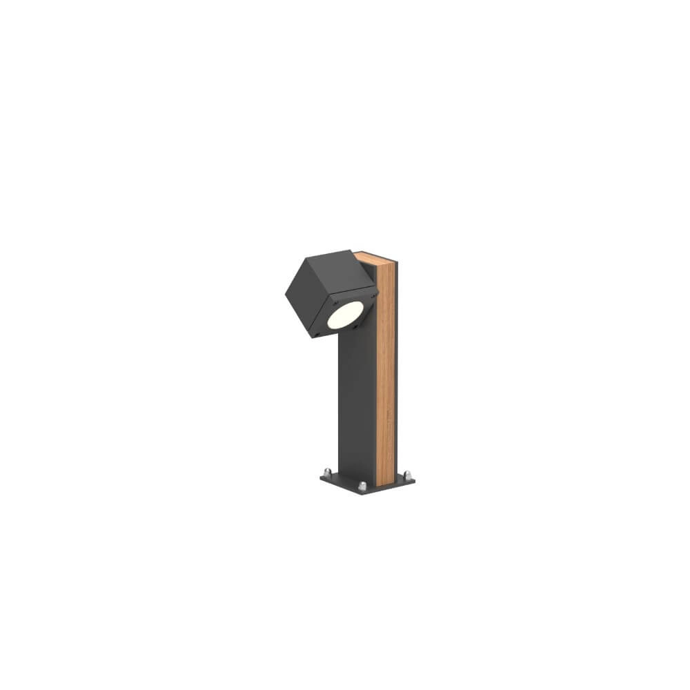 Garden spotlight Q-Bic Teak 1 30cm wood-anthracite