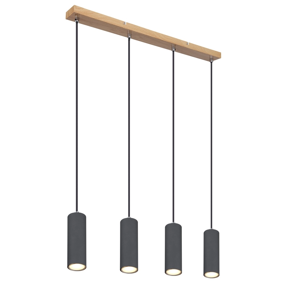 Pendant lamp Robby 4-light wood