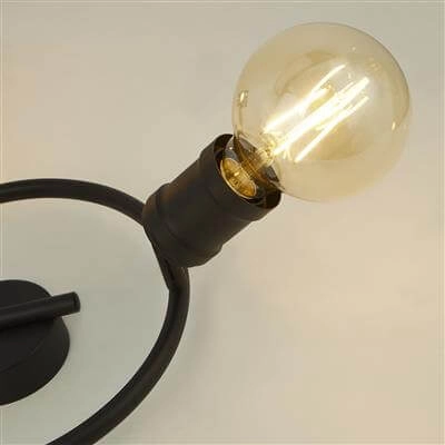 Ceiling lamp Dance Ring 3-light black Searchlight 5053423188690