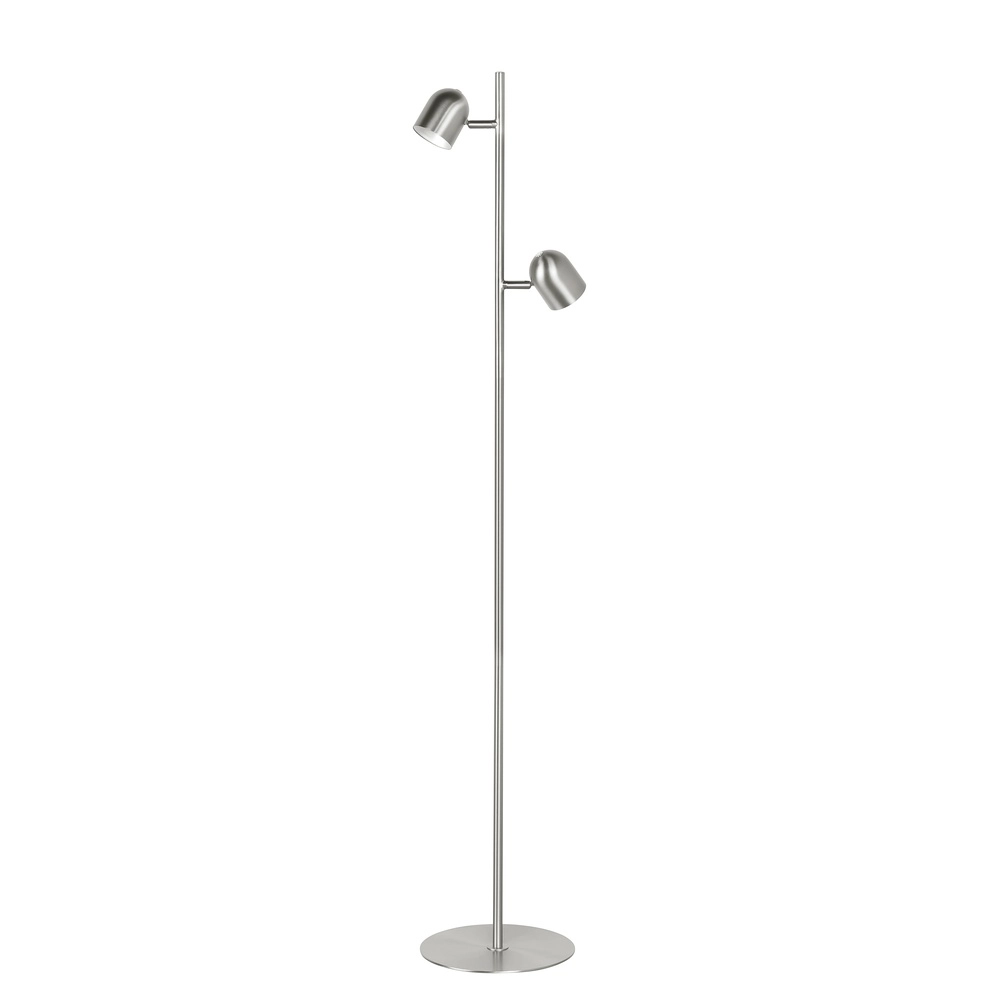 Floor lamp Ovale nickel 2-light