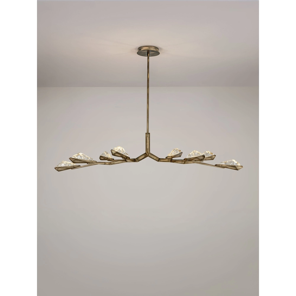 Antique pendant lamp Greta antique brass 172.5cm Lyora 5212063500341