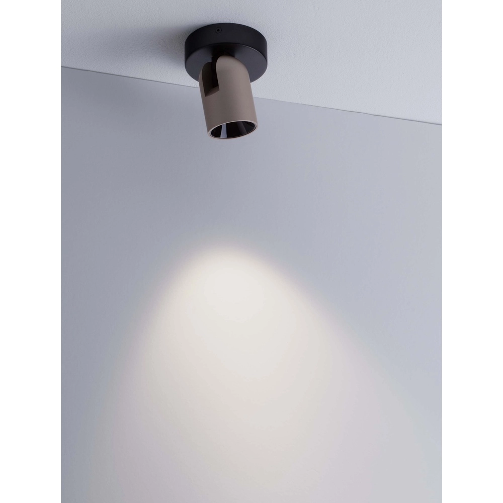 Ceiling spotlight Sirmos black with mocha brown Lyora 5212017461902