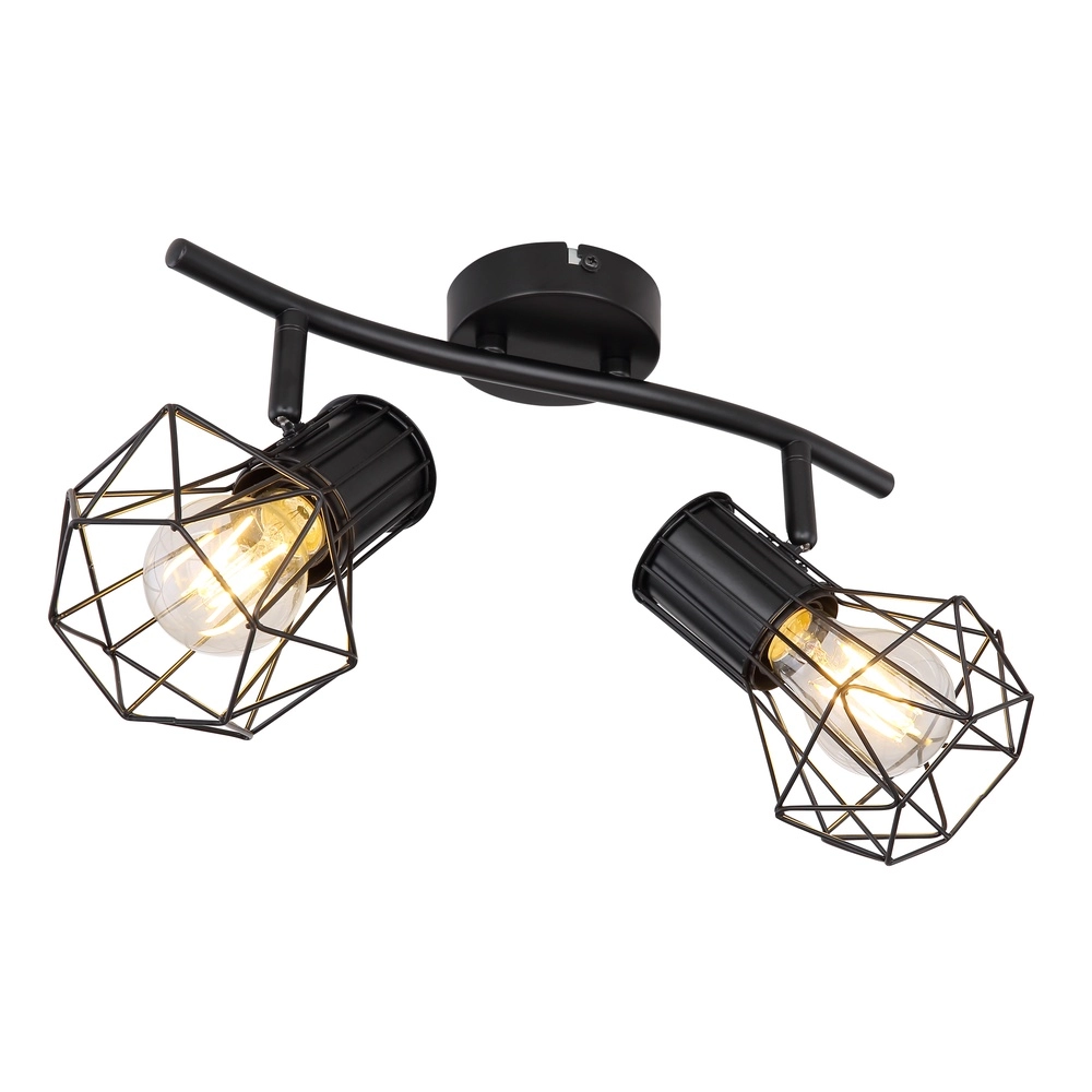 Ceiling lamp Priska 2-light black