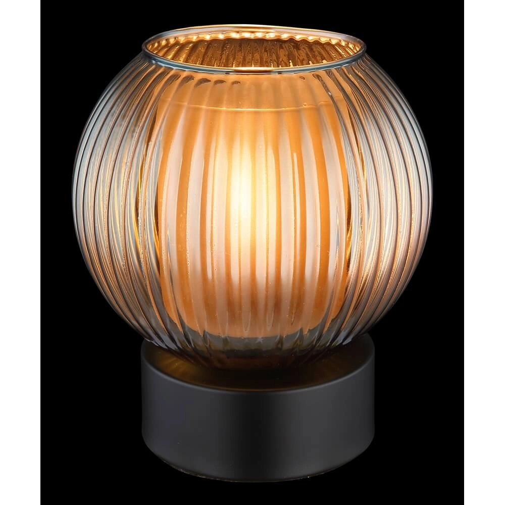 Table lamp Zumba smoke glass Ø 15cm Globo 9007371447015