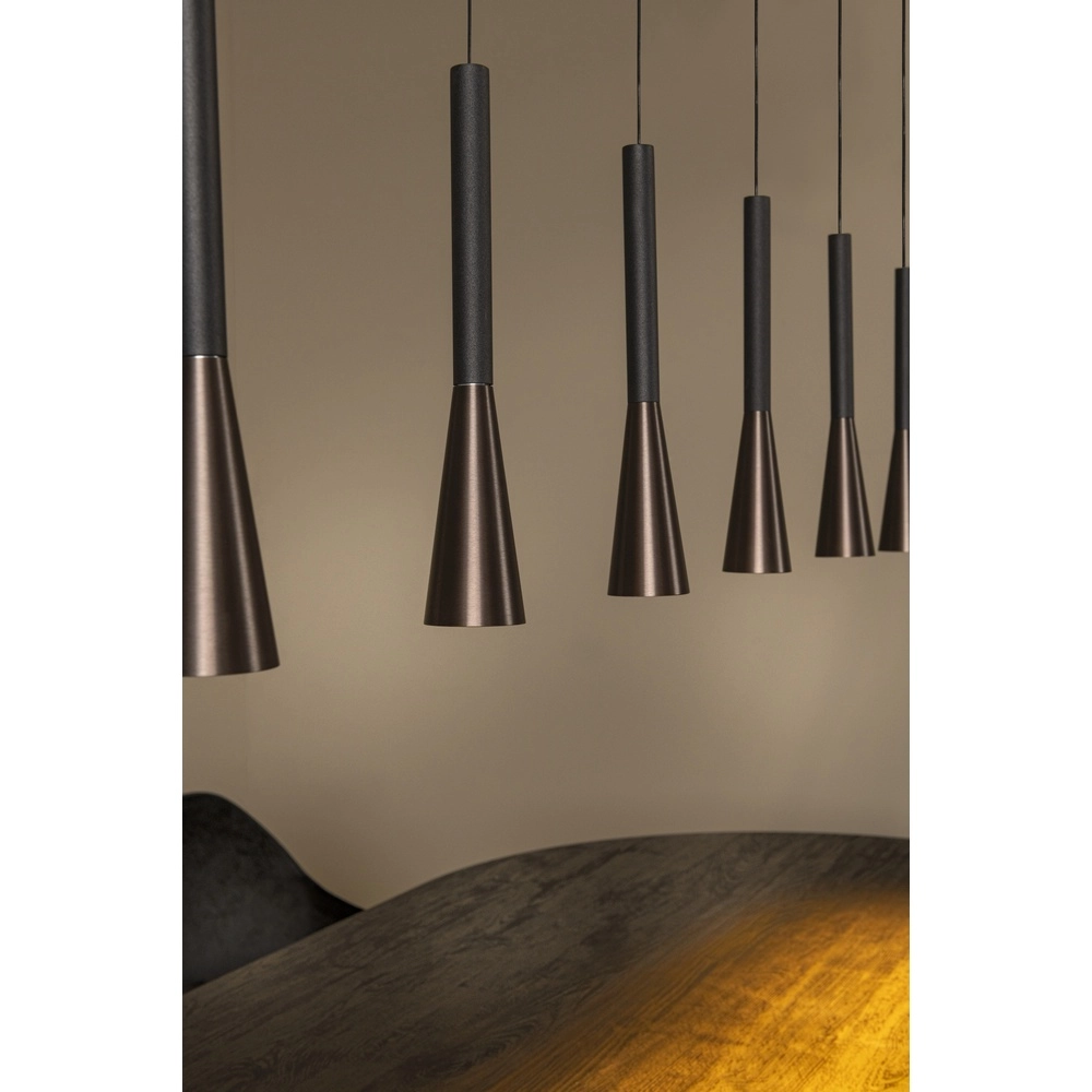 Design pendant lamp Joakim 7-light coffee brown Premium by Lucide 5411212242129