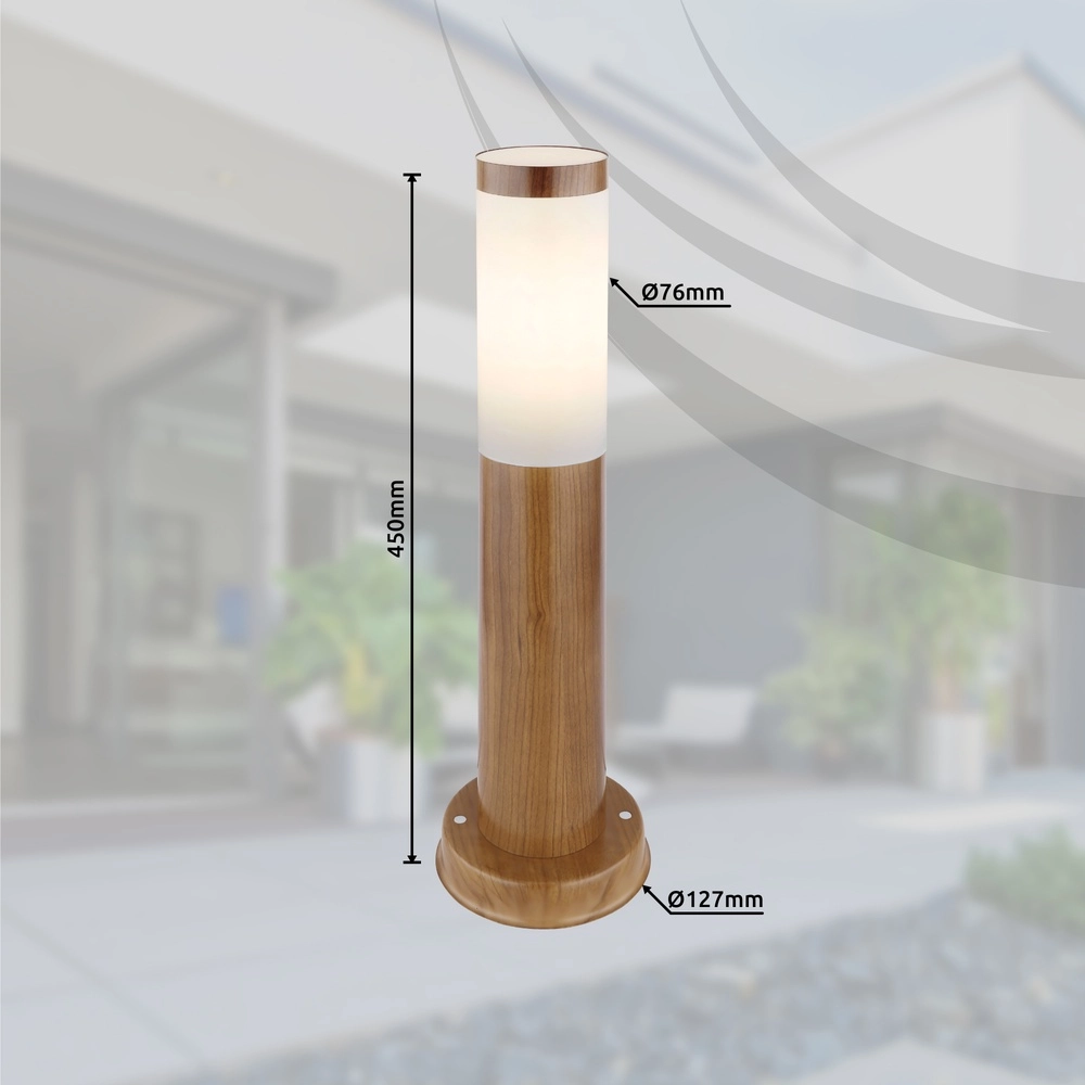 Garden lamp Boston wood with white Globo 9007371423132