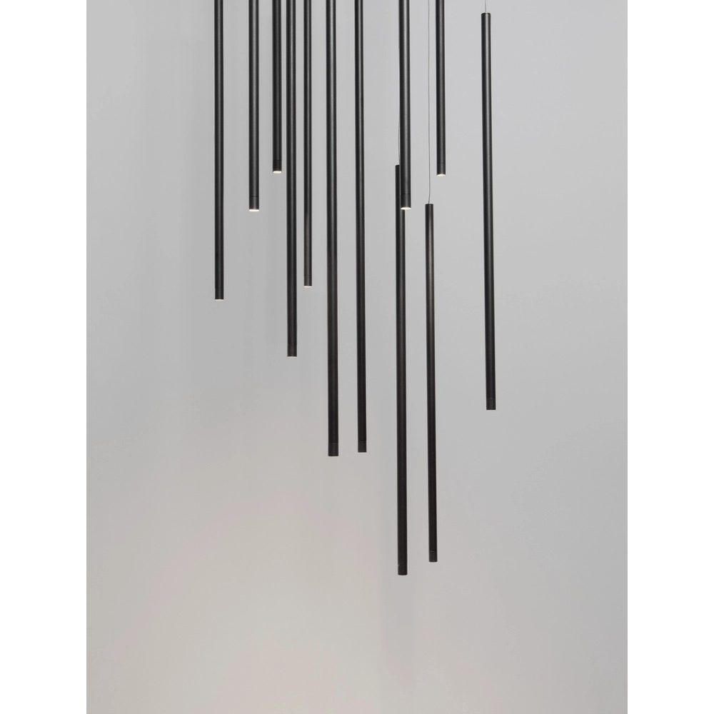 Design pendant lamp Elettra 12-light black Lyora 5212017446060