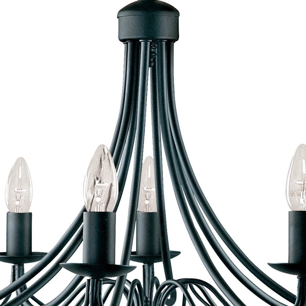 Black chandelier Maypole 8-light Searchlight 5013874221056