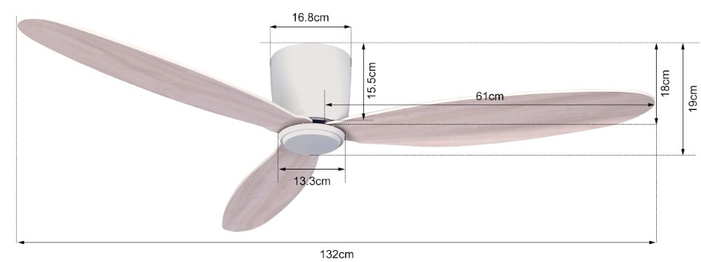 Scandinavian ceiling fan Airfusion Radar Ø 132cm Beacon 9333509102366
