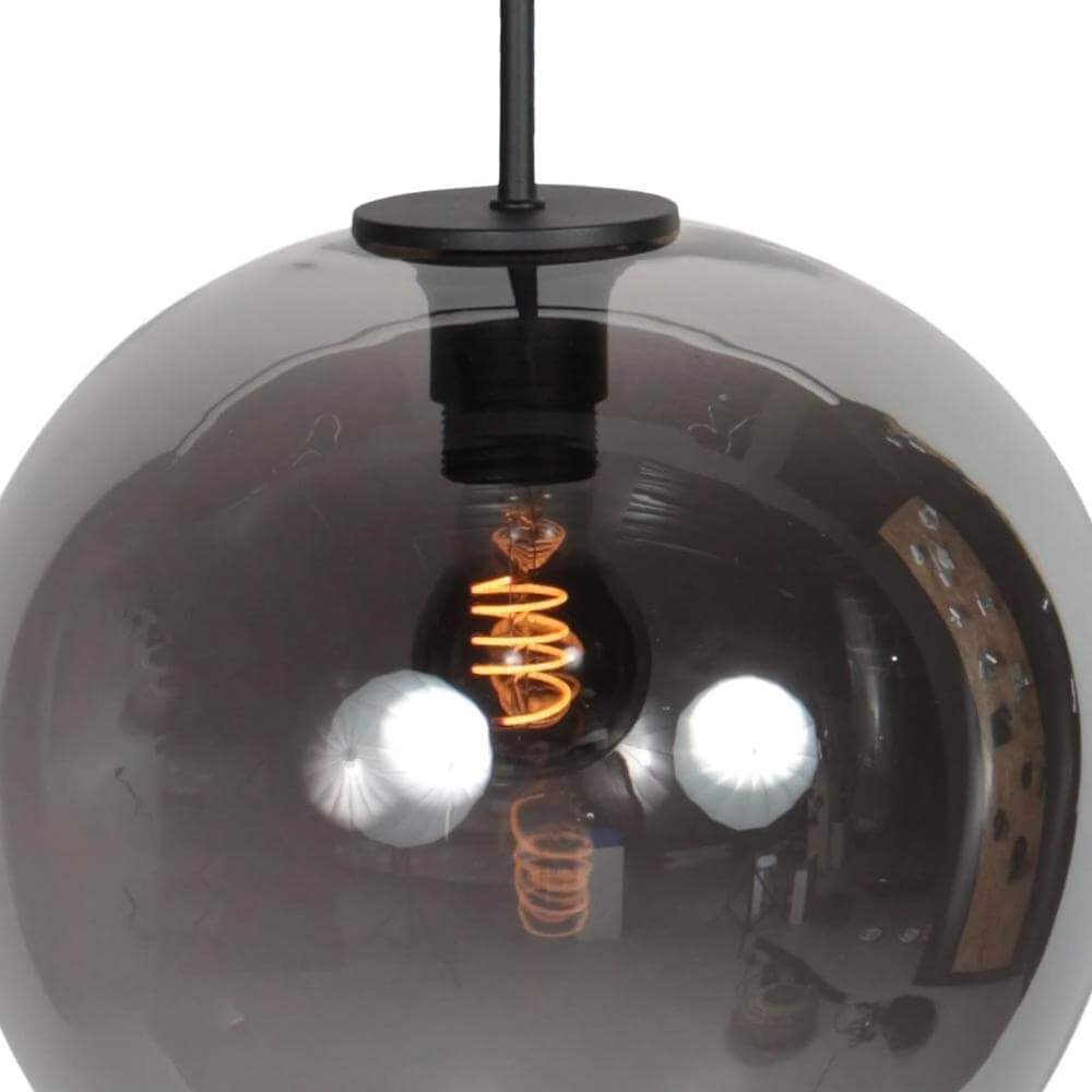 Pendant lamp HaloSwap with 1 ball of smoke glass Ø 30cm Steinhauer 8712746179750