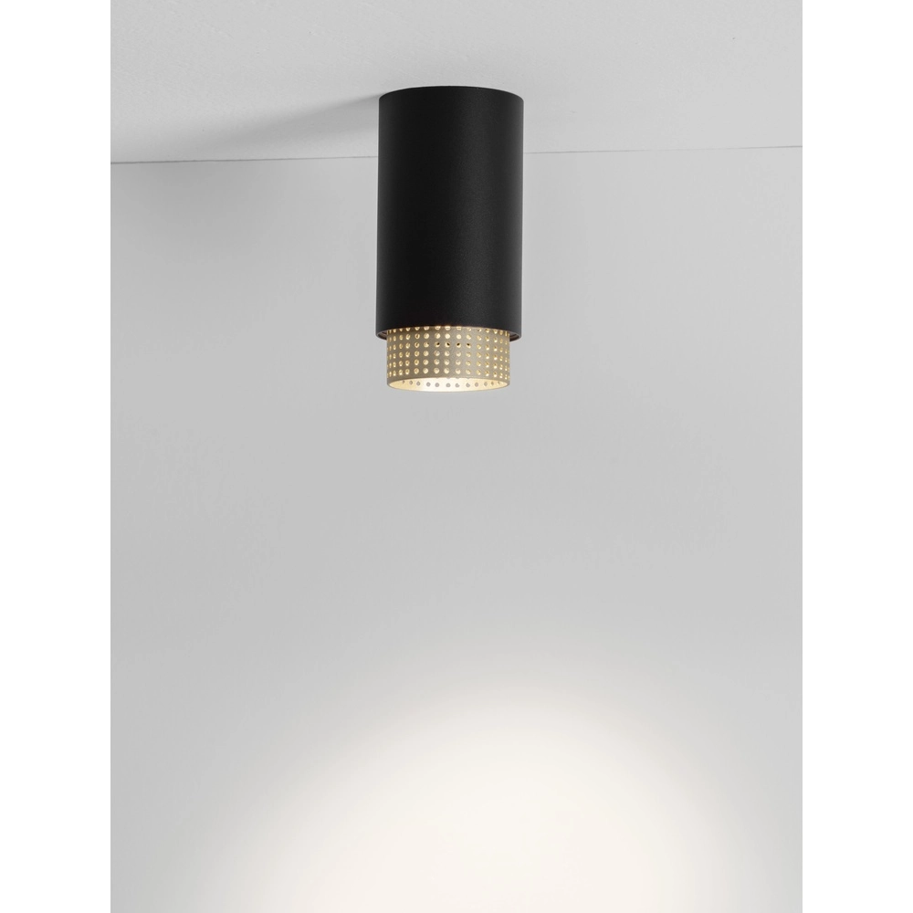 Ceiling spotlight Nessi black with gold