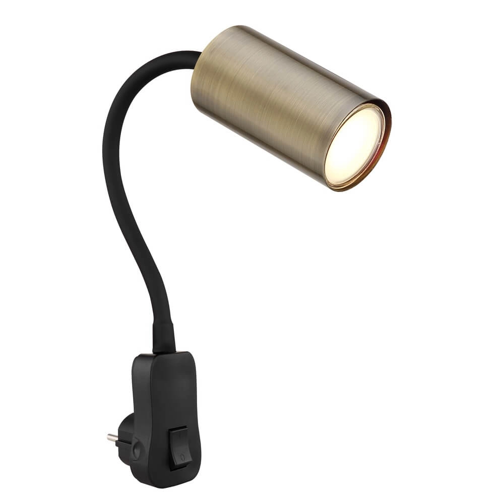 Black lamp Robby socket with brass