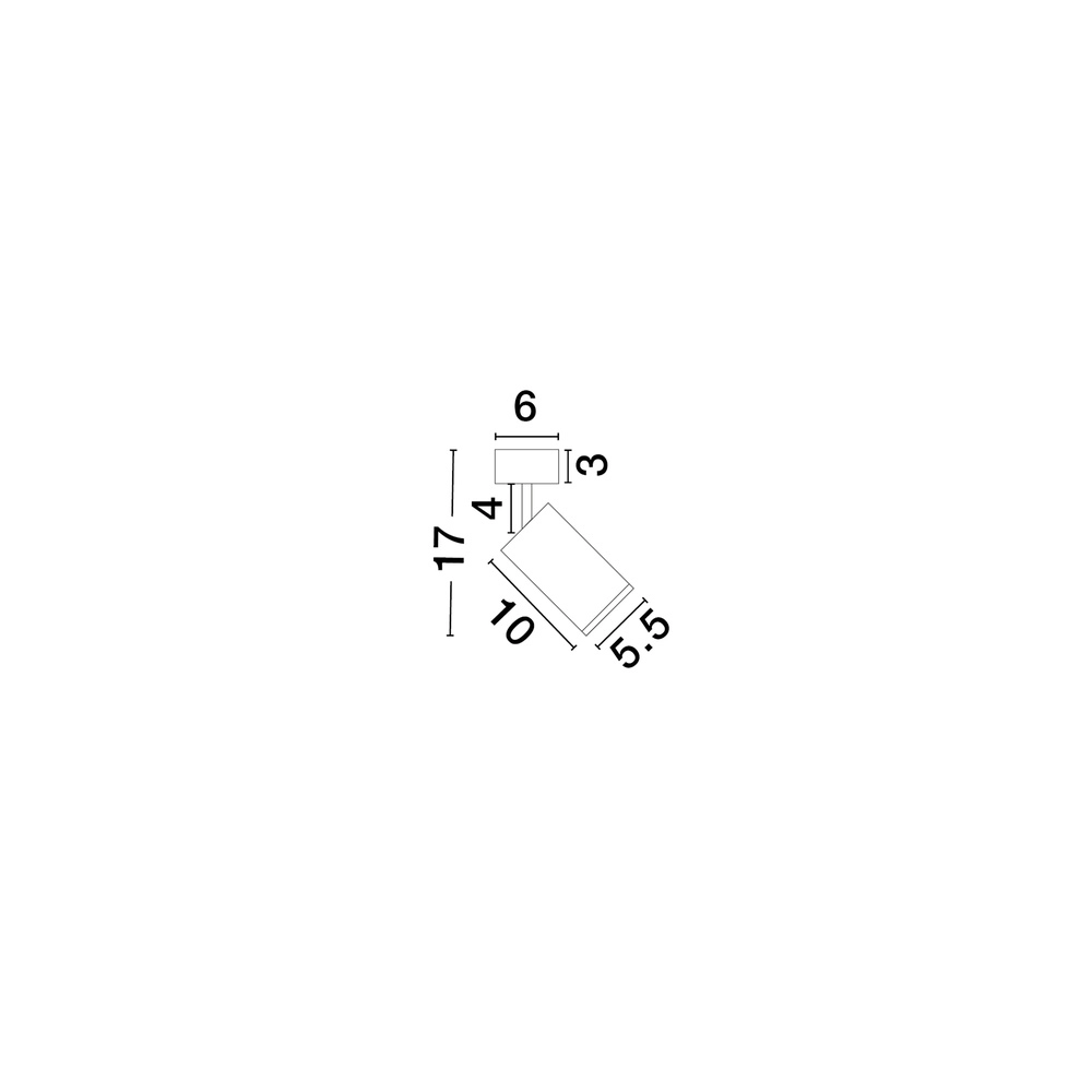Surface-mounted spot Mao Single Black Lyora 5212017475251