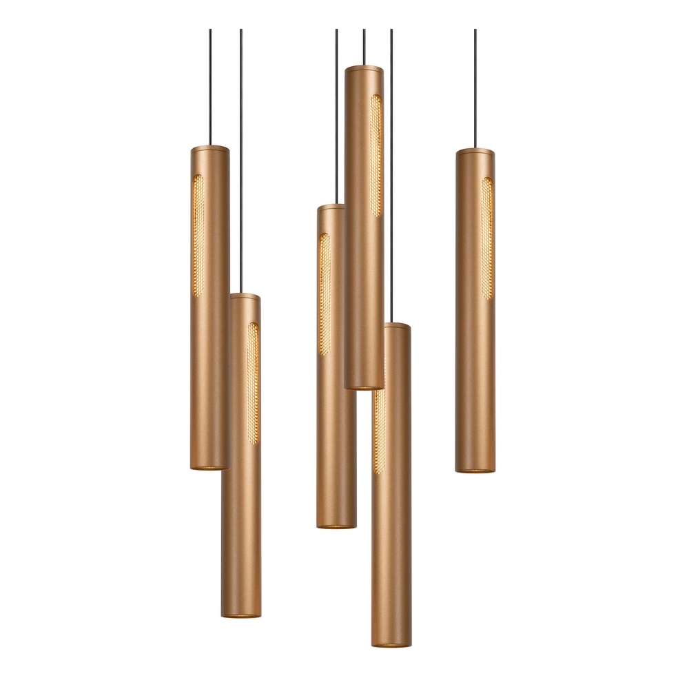 Design pendant lamp Griffith 6-light bronze Premium by Lucide 5411212241948