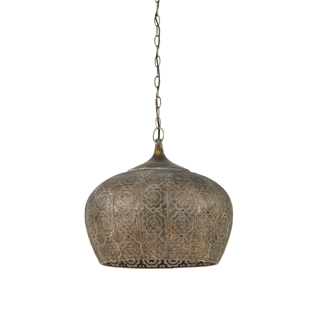Pendant lamp Emine Ø 43.5cm brown