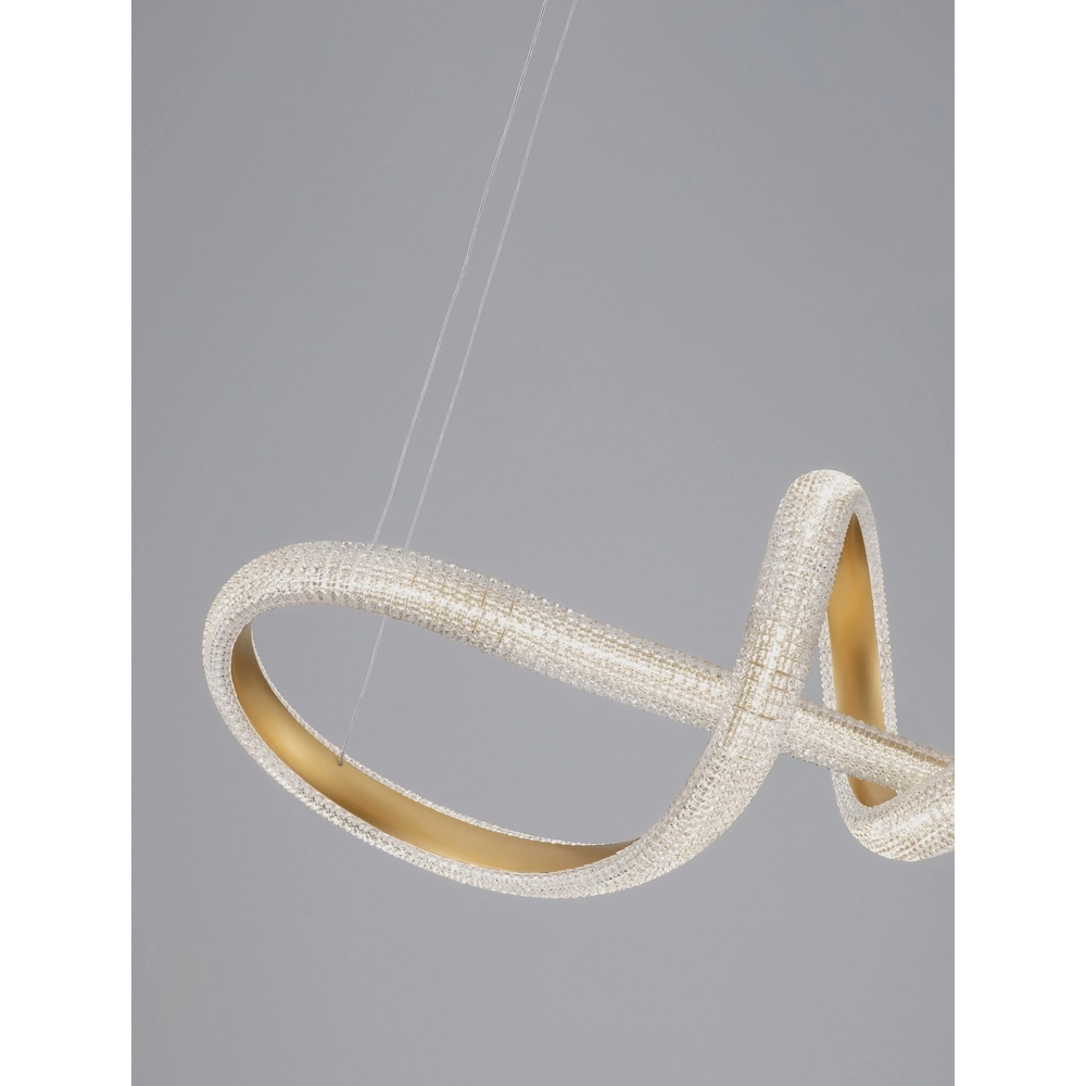 Pendant lamp Medora Curl gold 75cm Lyora 5212017433442